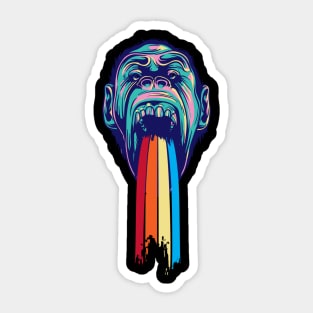 Rainbow Monkey Sticker